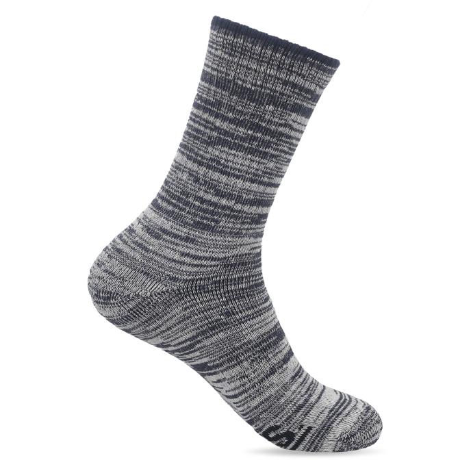 totes toasties® Mens Terry Sock With Arch Support (Twin Pack) Grey / Navy Mix Extra Image 4